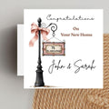 Personalized New Home Congratulations Card, Housewarming Gift, Custom Address And Name