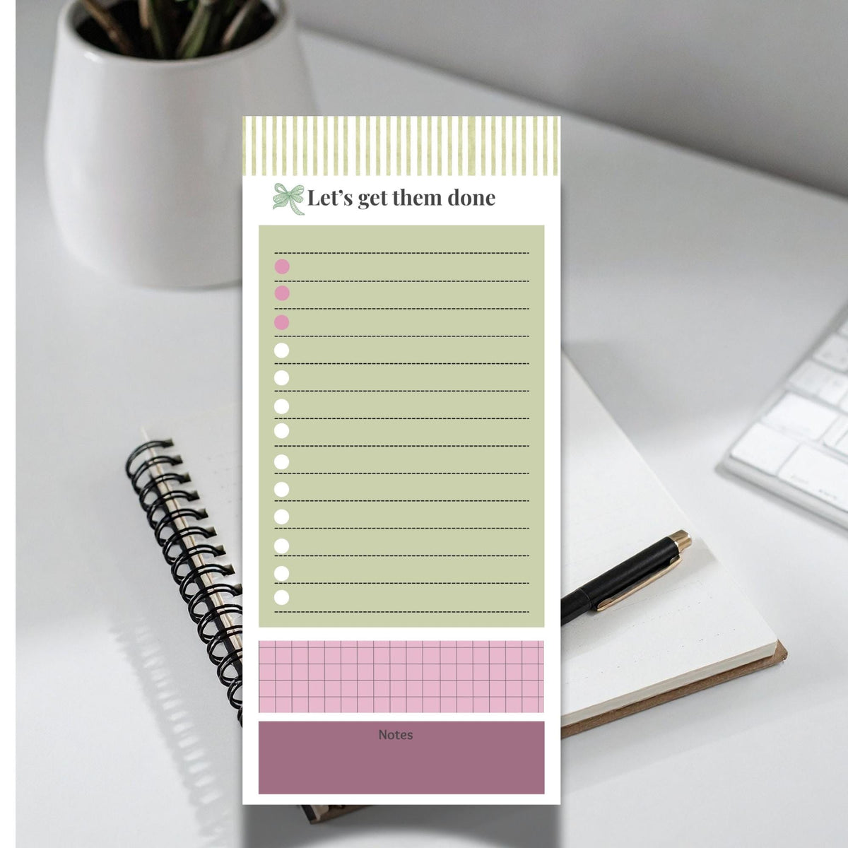 To Do List Planner Pad, Checklist Planner, Cute Kawaii Stationary, Aesthetic Daily Task List