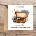 Funny 80th Birthday Card For Husband, Dad, Grandpa, Uncle - Record Player Humour Greeting Cards