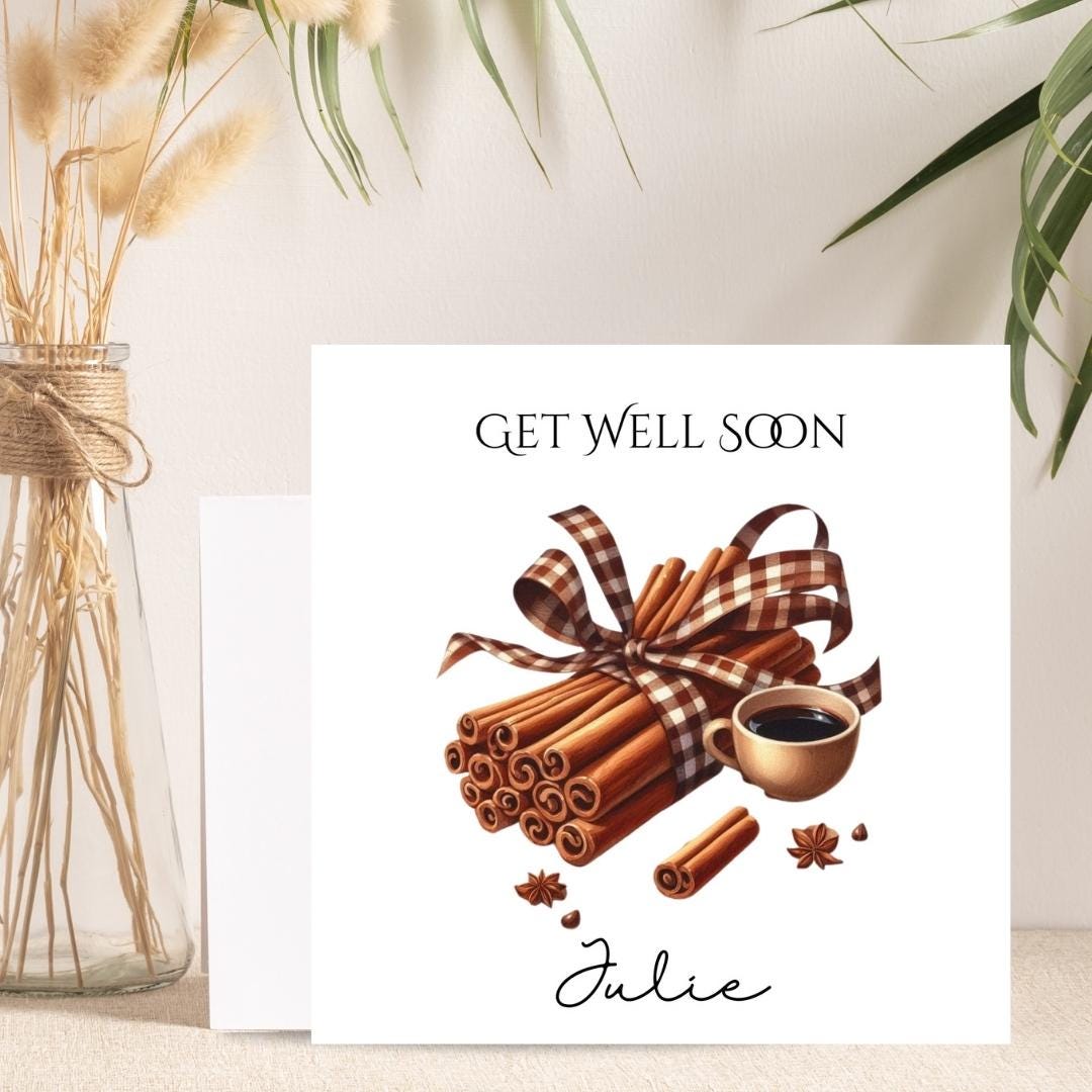 Personalized Get Well Soon Card For Mum Grandad, Nanna