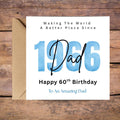 Personalized 60th Birthday Card For Dad, Birth Year Custom Name Greeting