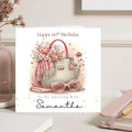 Personalized 60th Birthday Card For Wife, Mum, Grandmother, Custom Name Elegant 60th Cards