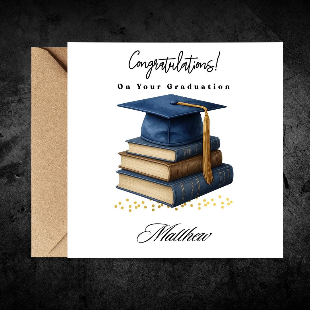 Graduation Card For Son, College University Grad, Class of 2026 Congratulations