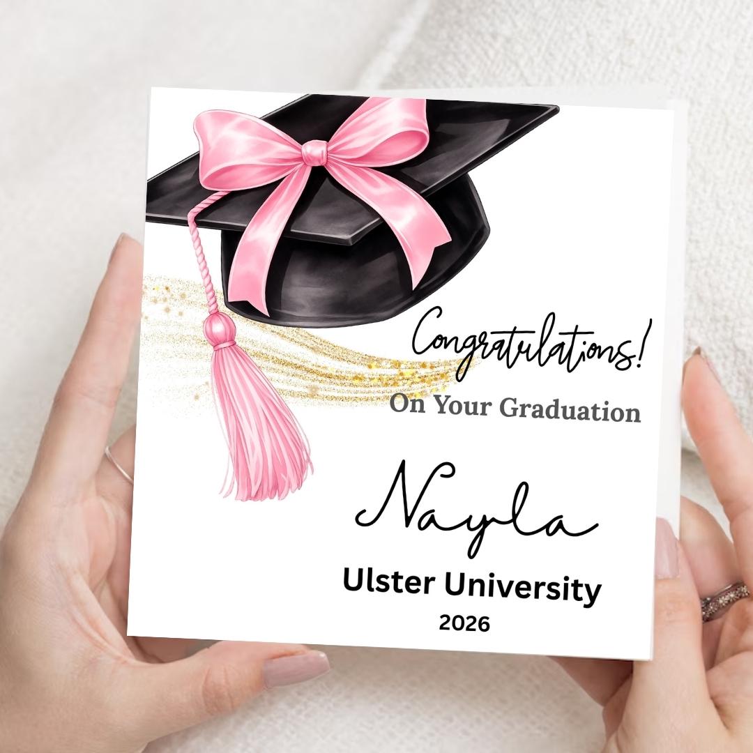 Personalized Graduation Congratulations Card For Daughter, College University Grad, Class of 2026 Congratulations
