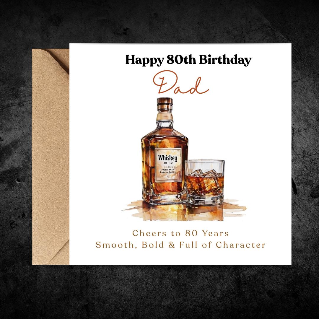 Funny 80th Birthday Card For Husband, Dad, Grandpa, Uncle - Record Player Humour Greeting Cards