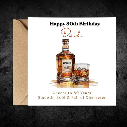 Funny 80th Birthday Card For Husband, Dad, Grandpa, Uncle - Record Player Humour Greeting Cards