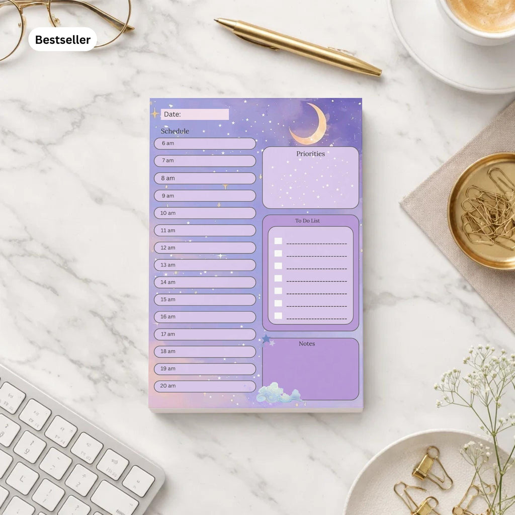 Colourful To Do List Planner Pad | Weekly Desk Notepad | Pink Productivity Record | Task Organiser