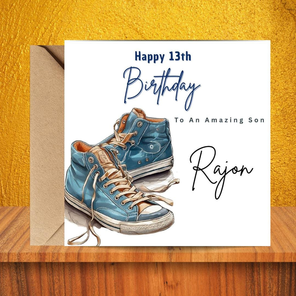 Personalized 13th Birthday Card For Son grandson