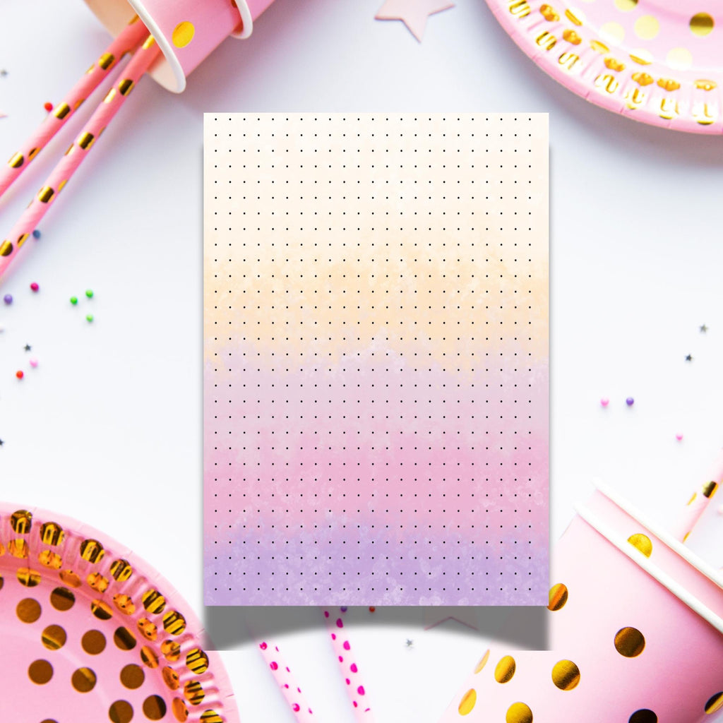 A5 Dot Grid Notepad, 40 Tear-Off Page Memo Pad, Bullet Journal Colourful Kawaii Stationery