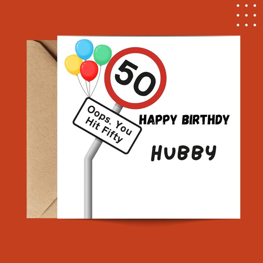 Funny Personalised 50th Birthday Card For Him And Her, Custom Name Unisex Milestone Birthday Cards