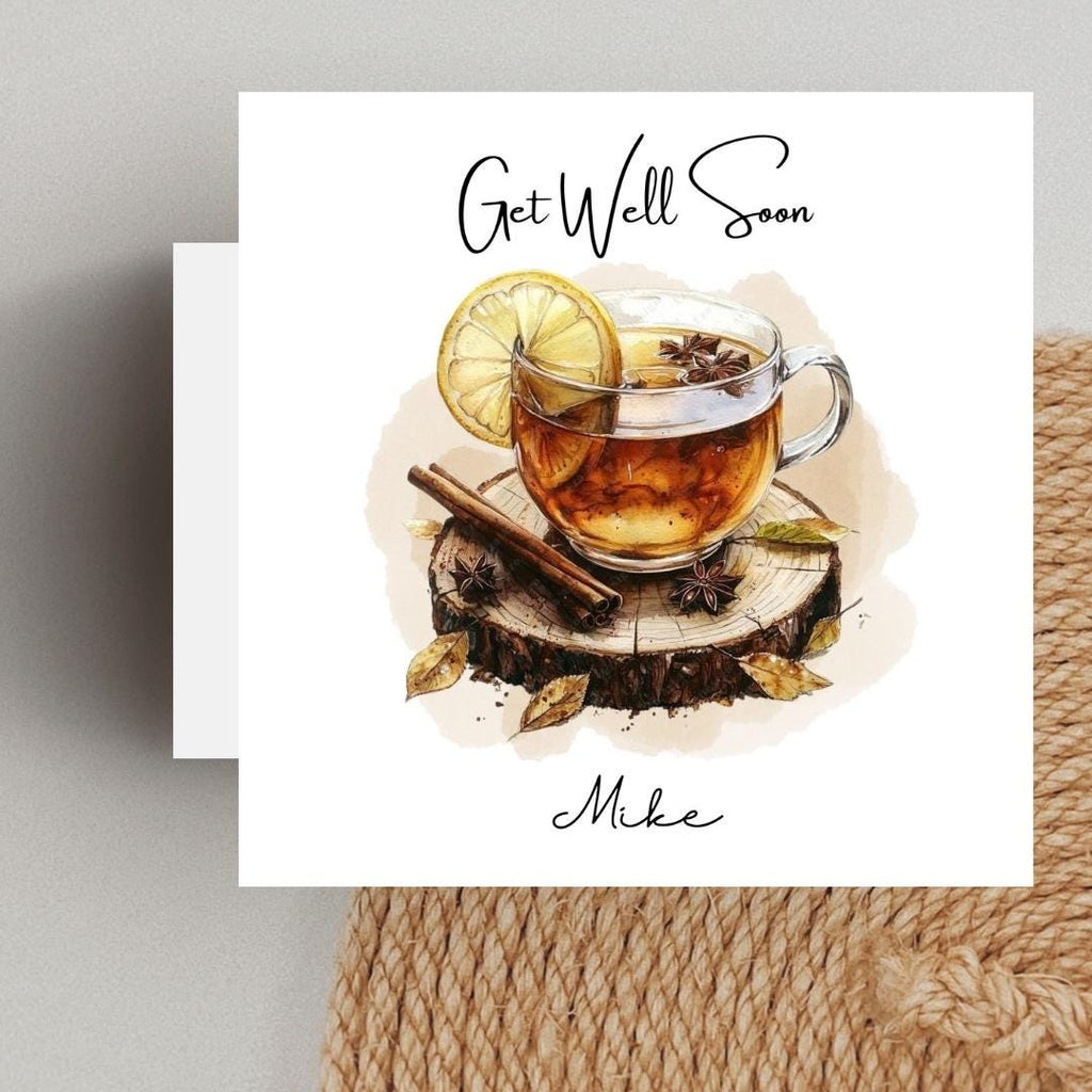 Personalized Get Well Soon Card, Het well cards