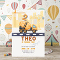 Construction Truck Birthday Invitation: Editable Digger Party Invite (Digital Download 5x7in Template)