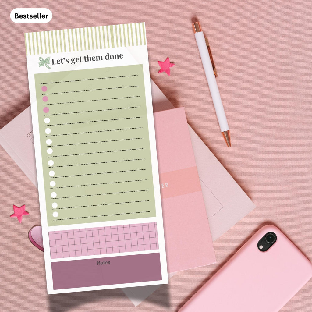 To Do List Planner Pad, Checklist Planner, Cute Kawaii Stationary, Aesthetic Daily Task List