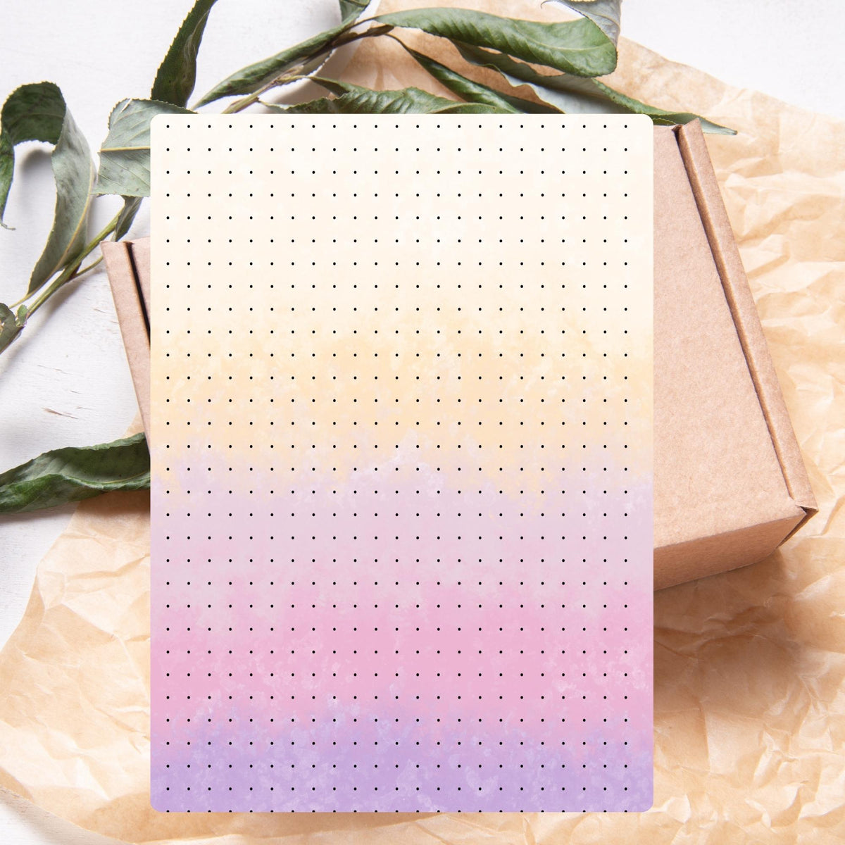 A5 Dot Grid Notepad, 40 Tear-Off Page Memo Pad, Bullet Journal Colourful Kawaii Stationery