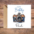 Personalised Birthday Card For Photographer Son Grandson Friend, DSLR Camera Minimalist Cards