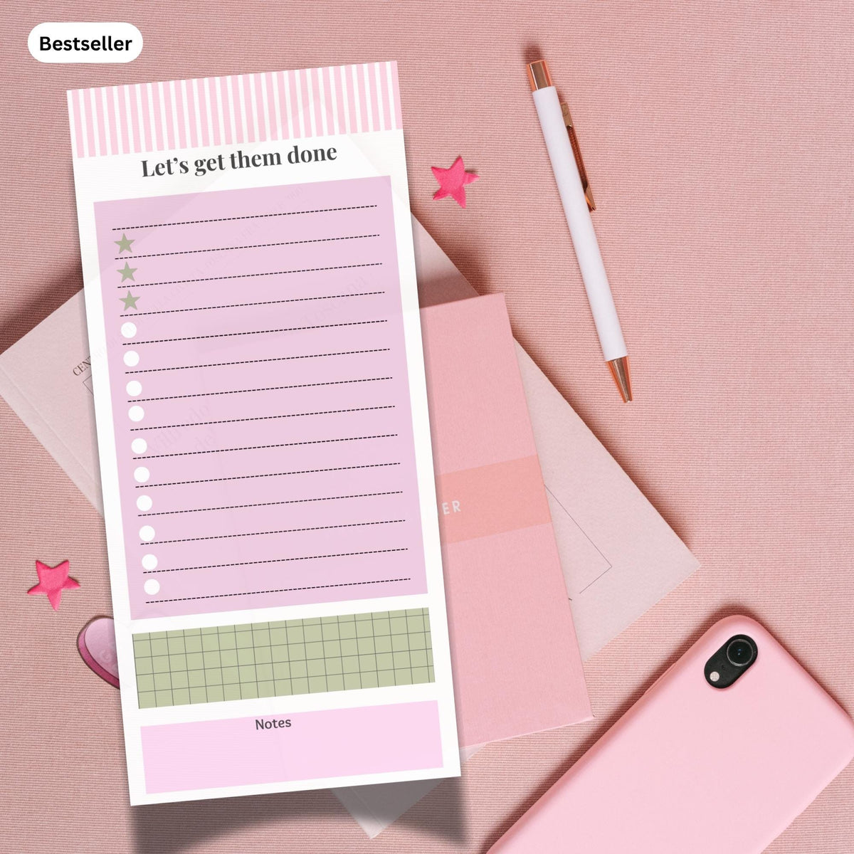 To Do List, Checklist Planner, Cute Kawaii Stationary, Aesthetic Daily Task List