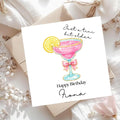 Personalized Funny Birthday Card for Her, Martini Theme Just a Tini Bit Older Card Female
