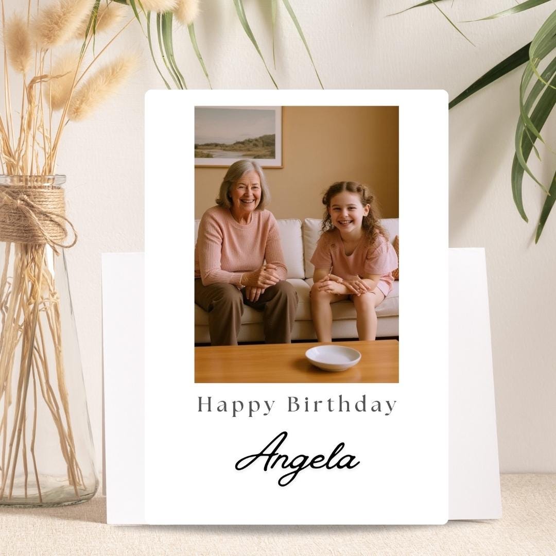 Personalized Photo Birthday Card, Custom Keepsake