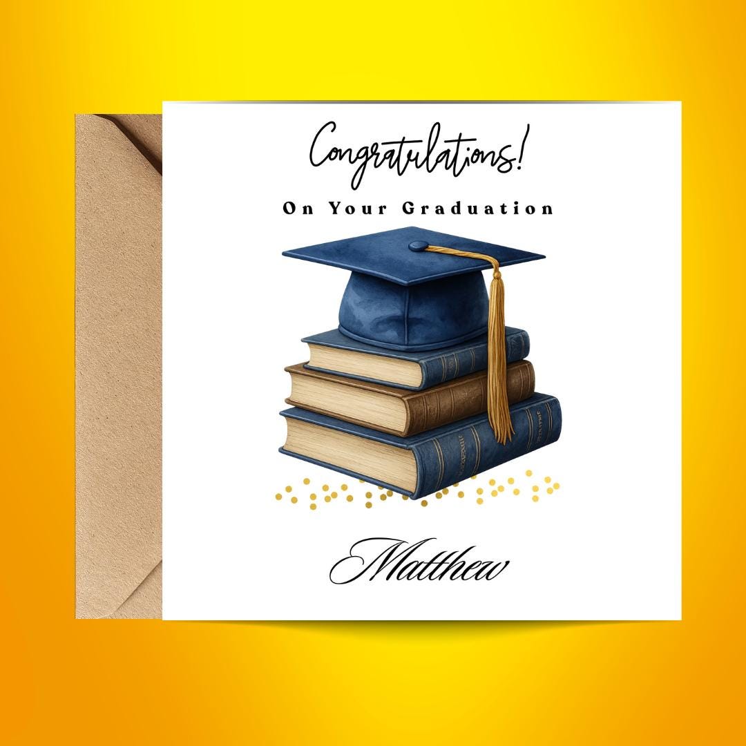 Graduation Card For Son, College University Grad, Class of 2026 Congratulations
