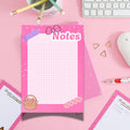 A5 notebook Pink Notes with dotted grids, Kawaii Stationery, 40 Tear-Off Planner Pages