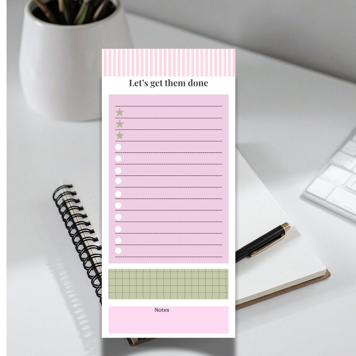To Do List, Checklist Planner, Cute Kawaii Stationary, Aesthetic Daily Task List