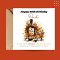 Personalized Funny 90th Birthday Card For Husband, Dad, Grandpa - Whiskey Lover Card