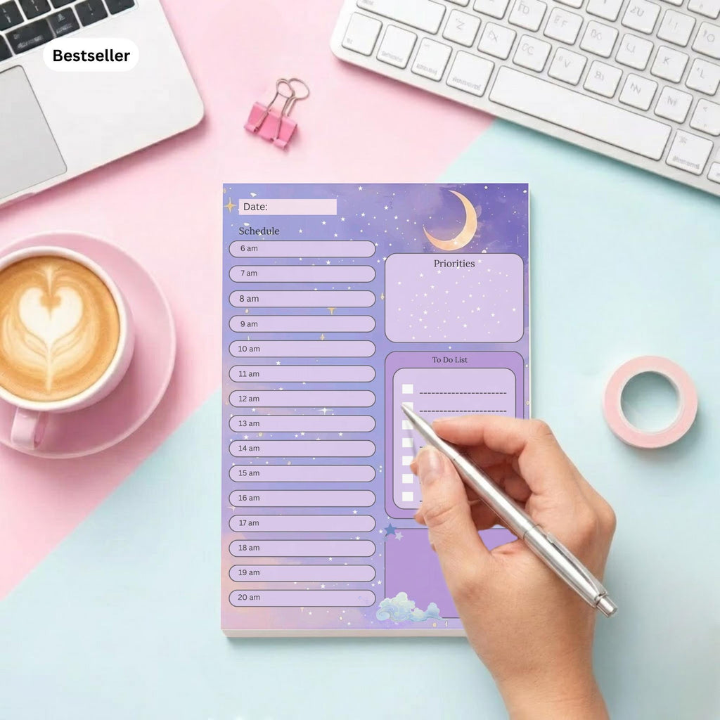 Colourful To Do List Planner Pad | Weekly Desk Notepad | Pink Productivity Record | Task Organiser