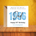 Personalized 70th Birthday Card For Dad, Funny Birth Year Custom Name Greetings For Men