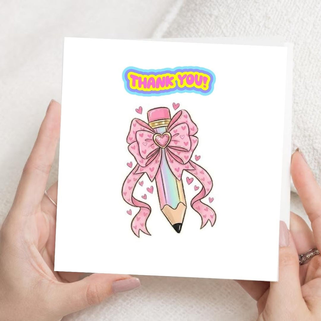 Personalized Thank You Card for Teacher Keyworker Teaching Assistant Childminder School Nursery