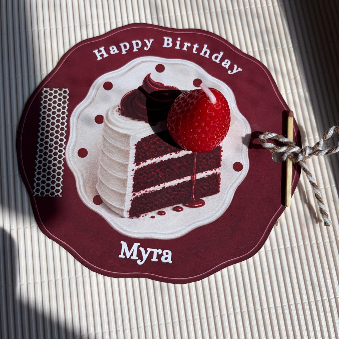 Make a wish candle card: Candle birthday greeting card with Candle & match