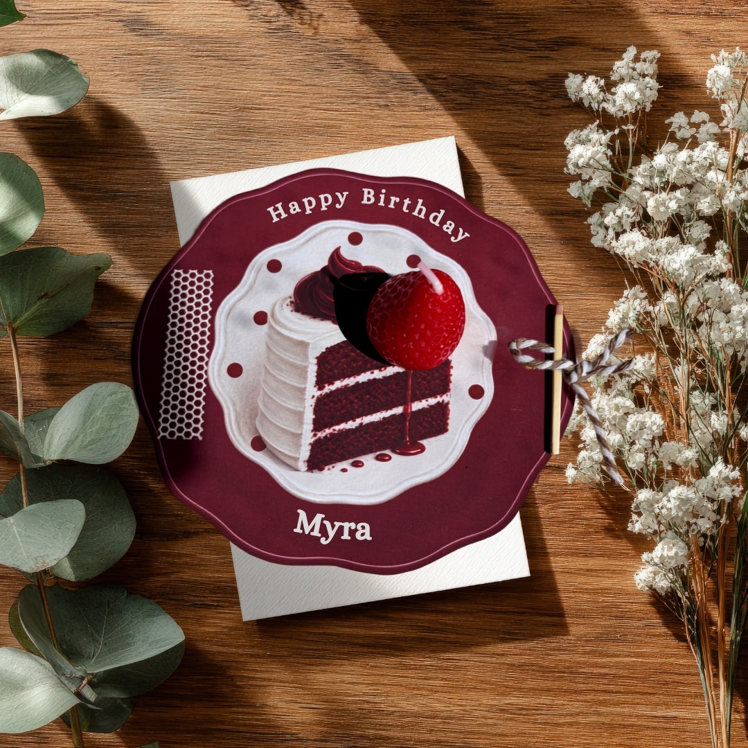 Make a wish candle card: Candle birthday greeting card with Candle & match
