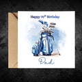 Personalised 70th Birthday Card For Husband, Golf Theme Custom Name Cards for Him