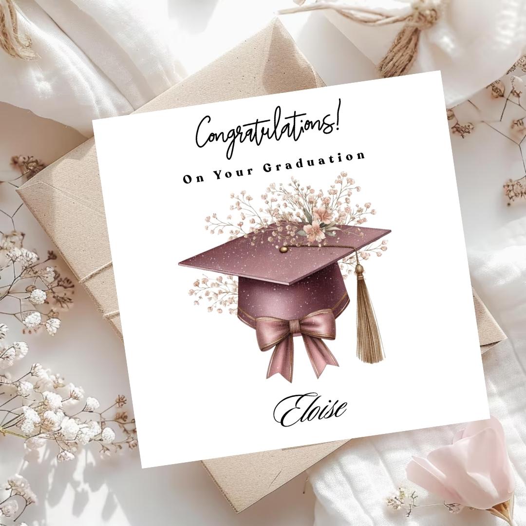 Personalized Graduation Card For Daughter, College University Grad, Class of 2026 Congratulations