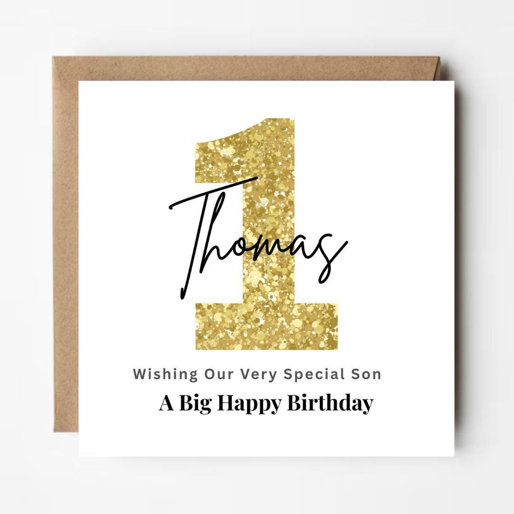 Personalized 1st Birthday Cards For Baby Boys: First Birthday Milestone Card