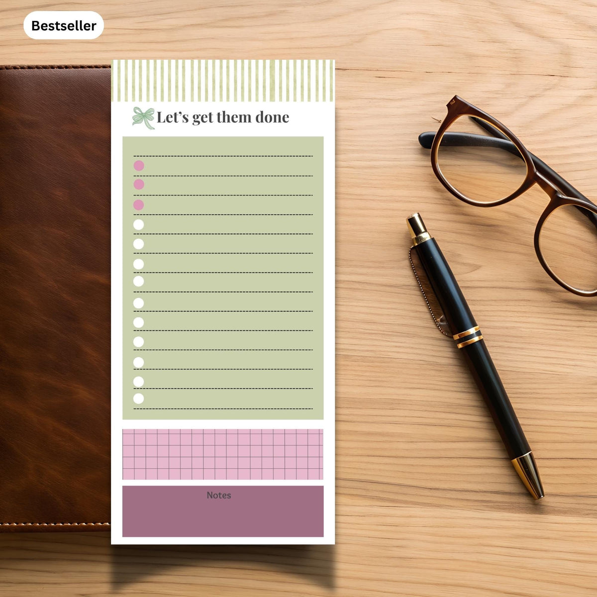 To Do List Planner Pad, Checklist Planner, Cute Kawaii Stationary, Aesthetic Daily Task List