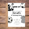 Football Birthday Invitation, Editable Soccer Birthday Invite Digital Download, Sports Party Invitation Instant Download Canva Template