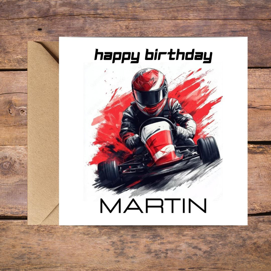 Personalized Birthday Card For Him Sports Car Themed Card For Son