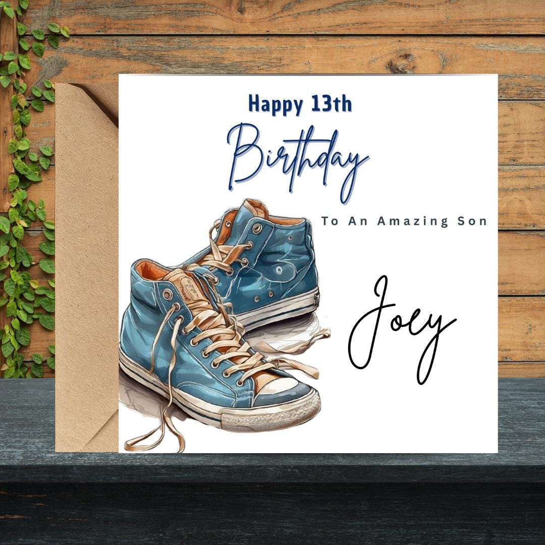 Personalized 13th Birthday Card For Son grandson
