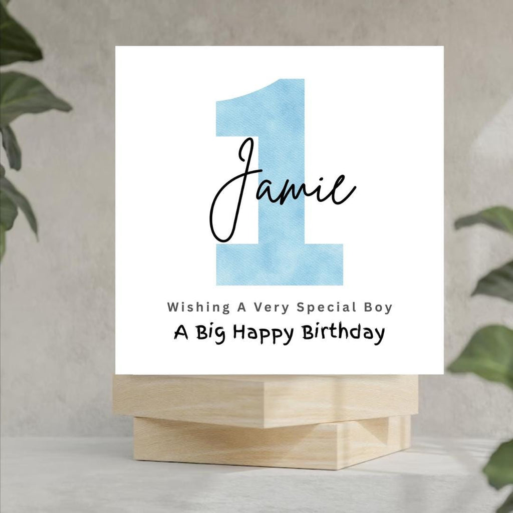 Personalized 1st Birthday Cards For Baby Boys: First Birthday Milestone Card