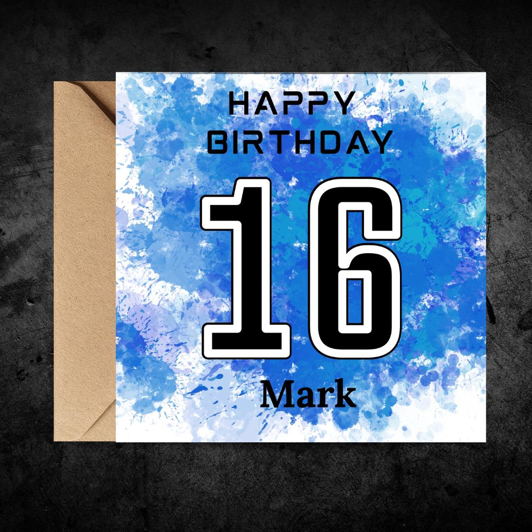 Personalized 16th Birthday Card For Son, Grandson, Nephew, Brother, Friend (Jayson)