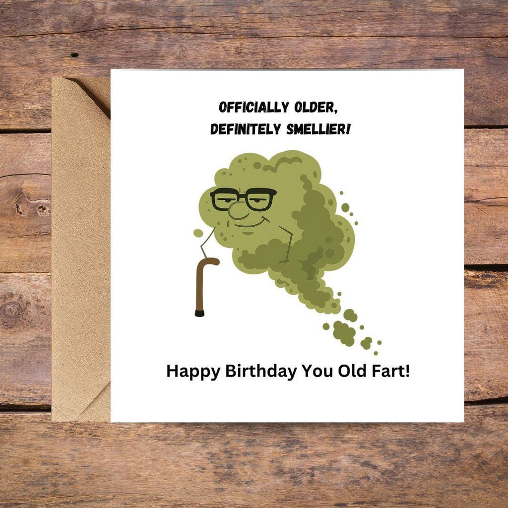 Rude Birthday Card For Husband, Humorous Birthday Cards For Him, Getting Older Card