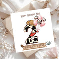 Personalised cowgirl happy 2nd birthday card, First Rodeo Themed Card For Daughter Granddaughter Niece