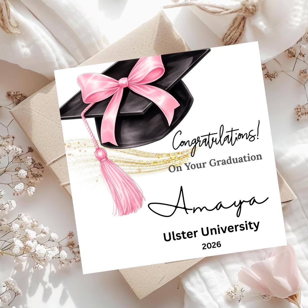 Personalized Graduation Congratulations Card For Daughter, College University Grad, Class of 2026 Congratulations