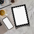 Polka Dot Notepad, Tear-Off Memo Pad, Kawaii Stationery Gift