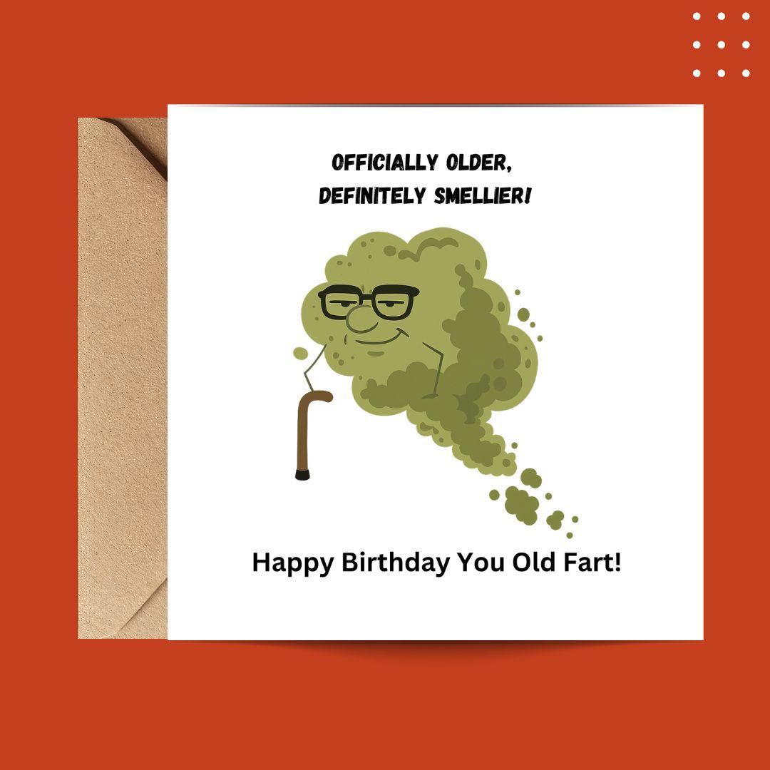 Rude Birthday Card For Husband, Humorous Birthday Cards For Him, Getting Older Card