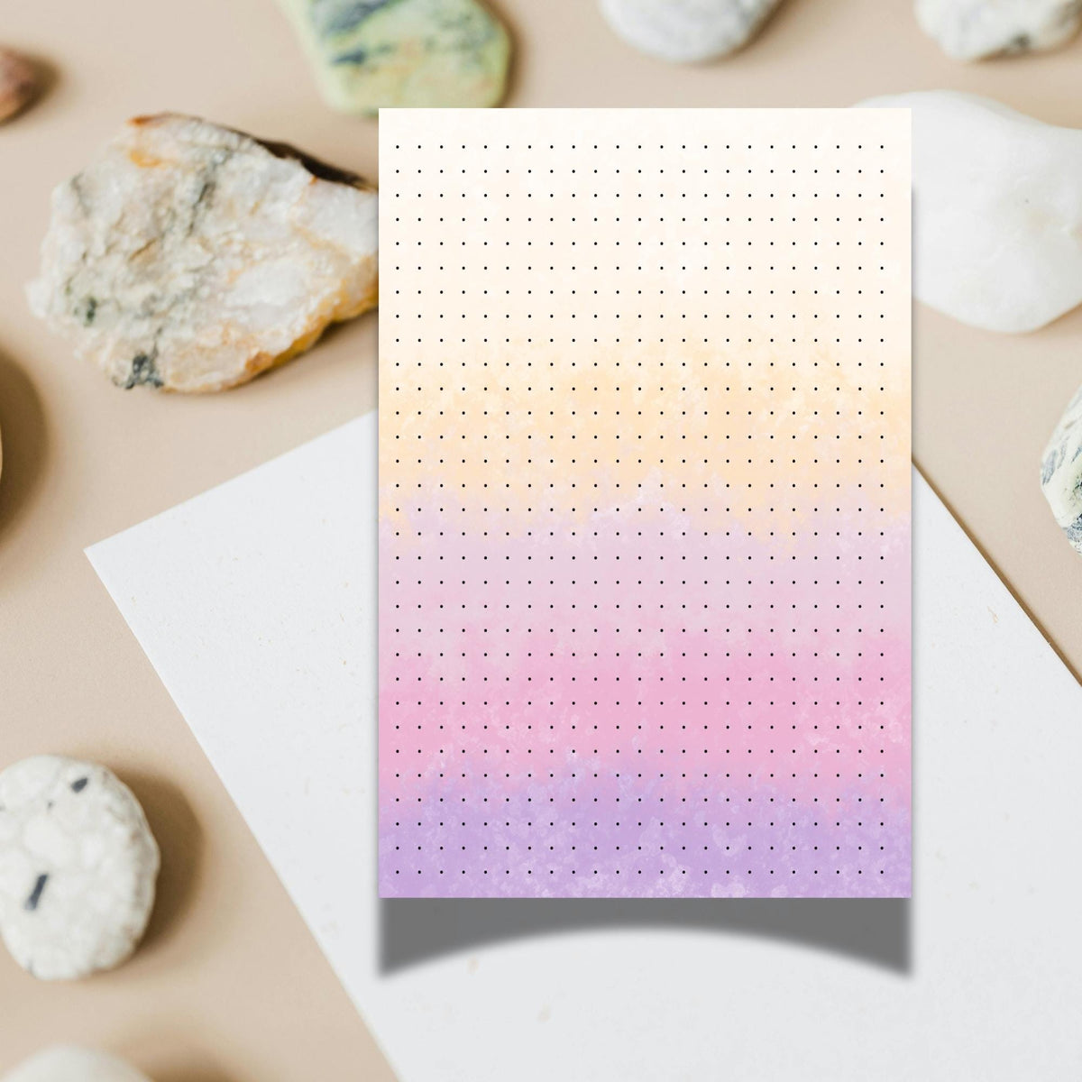 A5 Dot Grid Notepad, 40 Tear-Off Page Memo Pad, Bullet Journal Colourful Kawaii Stationery