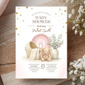 Boho Baby Shower Invitation, Rainbow Bunny Canva Template (Digital Download)