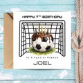 Personalized Football Birthday Card for Son, Custom Name 7th Birthday Cards Boys