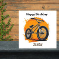 Personalized Birthday Card for Son, Custom Name Teen BMX Bike Rider Card