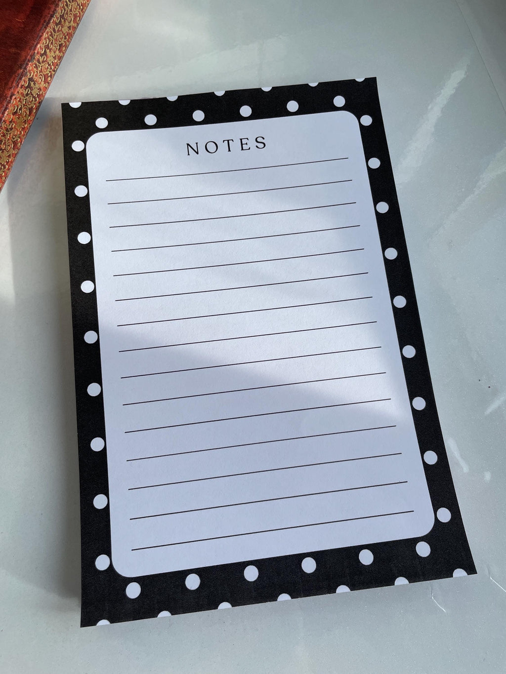 Polka Dot Notepad, Tear-Off Memo Pad, Kawaii Stationery Gift